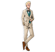Aziraphale Anime sticker