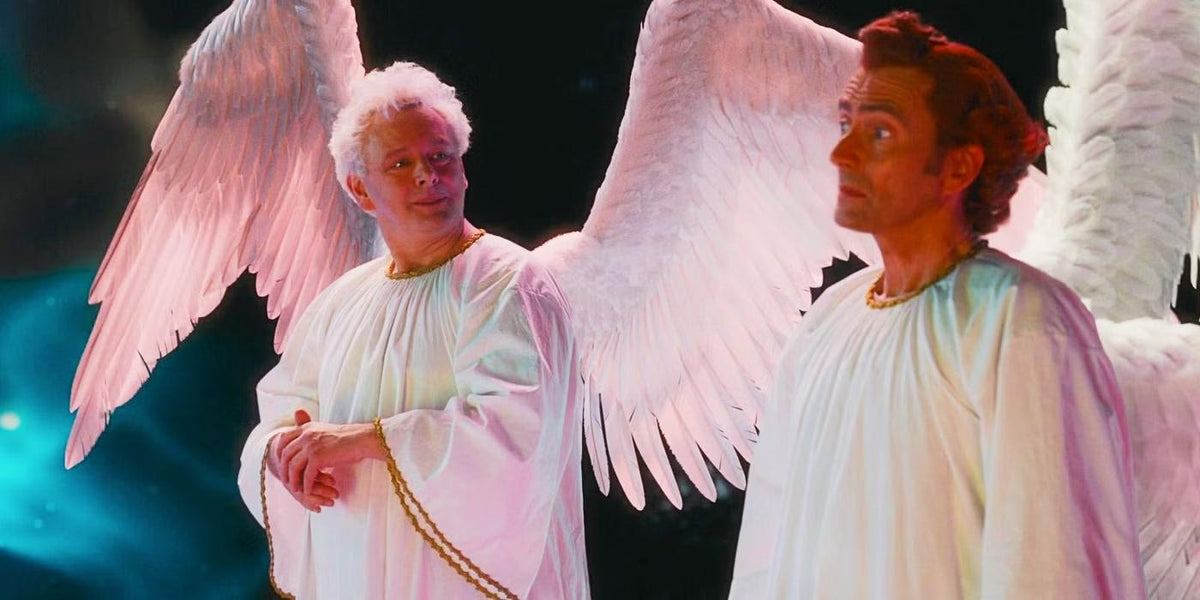 Angelic Aziraphale and Crowley as seen in Good Omens Season 2.