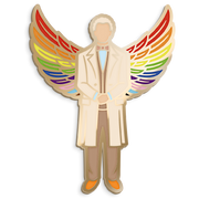 Enamel pin: Aziraphale LGBTQ+ Pride Wings [Limited edition]