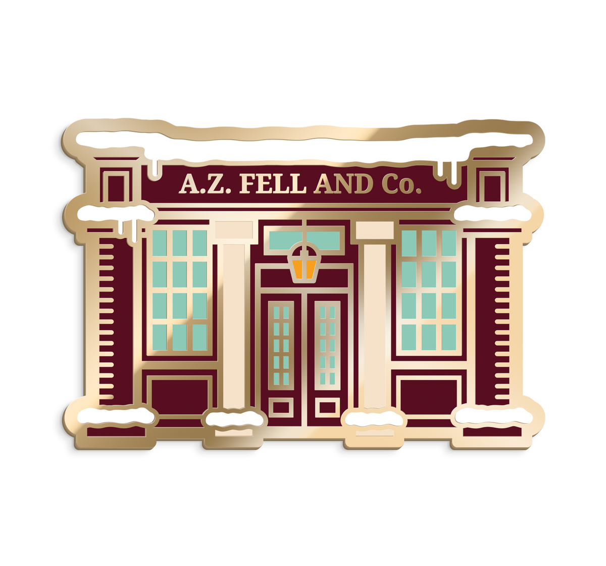 Enamel pin: Bookshop (Snowy)