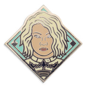 Photograph of a Good Omens enamel pin: Pollution.