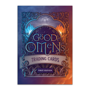 Cover image of the Good Omens trading card game, first edition.