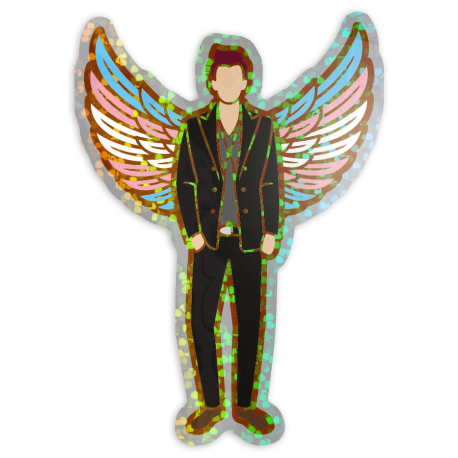 Sticker: Crowley Trans Pride Wings [Limited Edition]