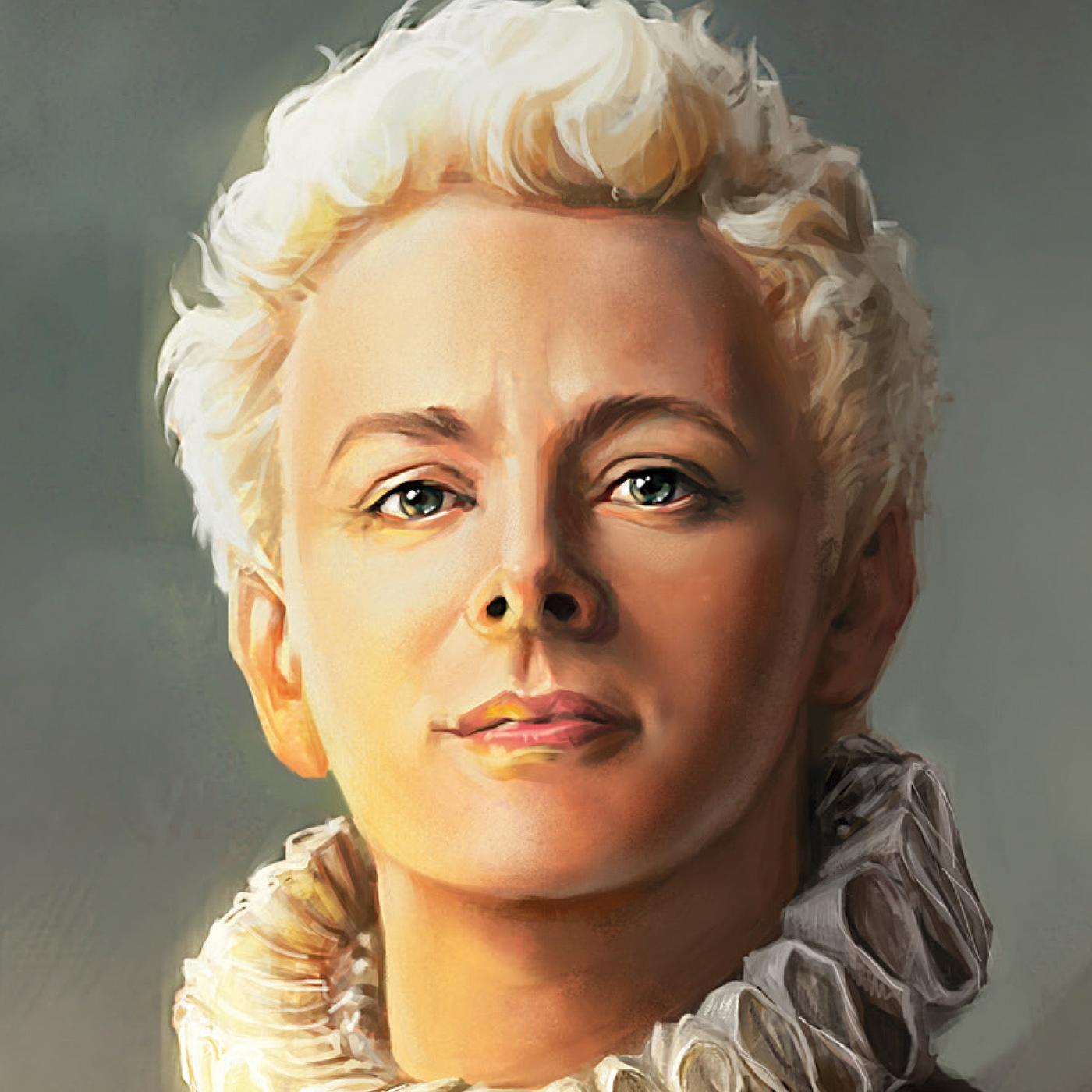 Closer look at Irina French's Aziraphale print.