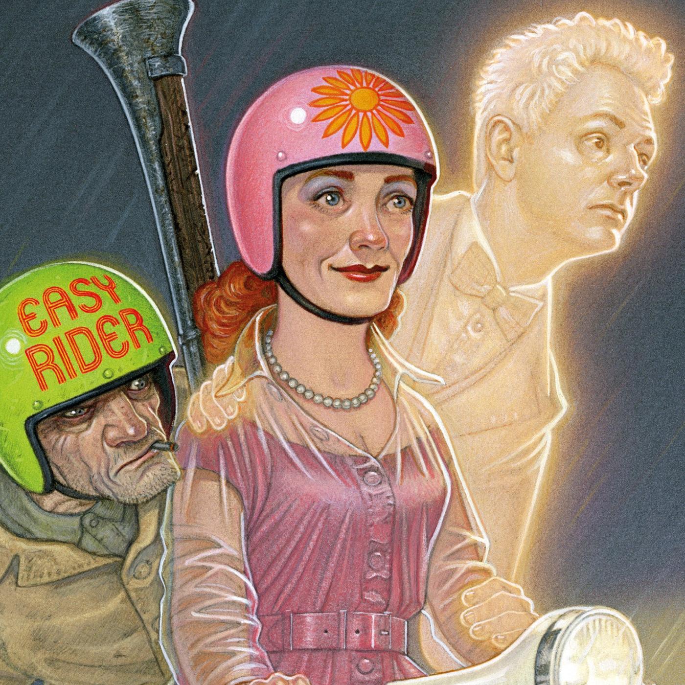 Closer look at Paul Kidby's Easy Rider print.