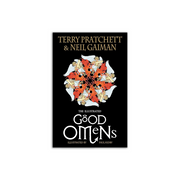 Cover of the illustrated edition of Good Omens, featuring artwork by Paul Kidby.