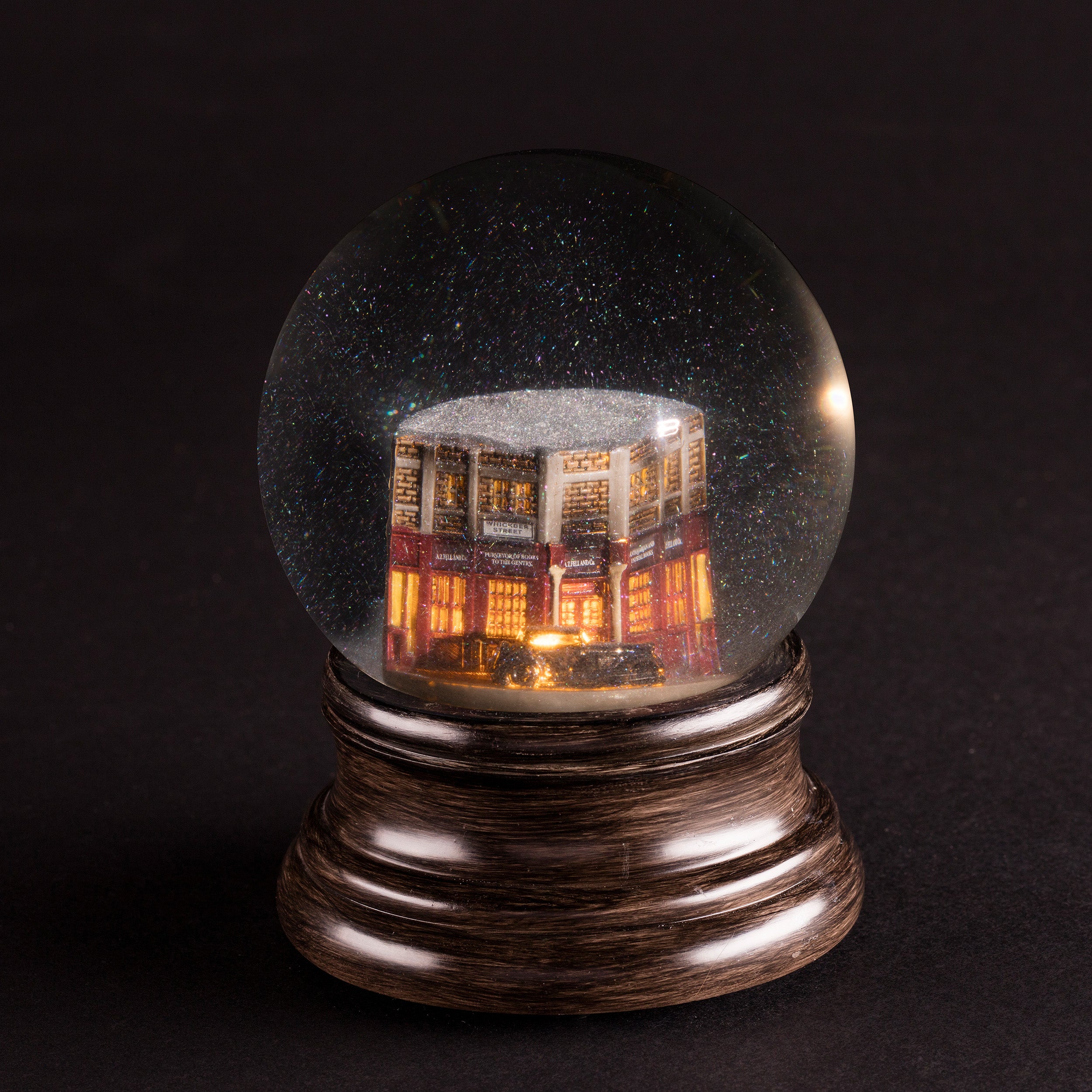 The Bookshop & Bentley Snow Globe (Fiery edition)